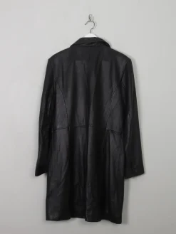 Women's Black Leather Short Coat M/L