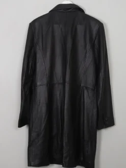 Women's Black Leather Short Coat M/L