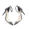 Women’s Black Leather Uterque Leather Diamanté & Vinyl Heels 5 UK 38