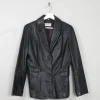 Women's Black Leather Vintage Jacket S/M