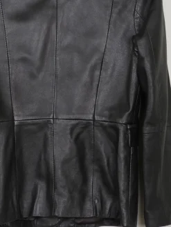 Women's Black Leather Vintage Jacket S/M