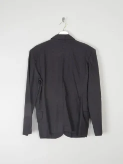 Women's Black Linen Vintage 1980s Jacket S