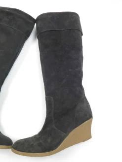 Women’s Black LK Bennett Suede Wedge Sole Boots 40/7
