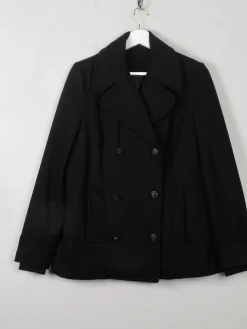 Women's Black Reefer Jacket S