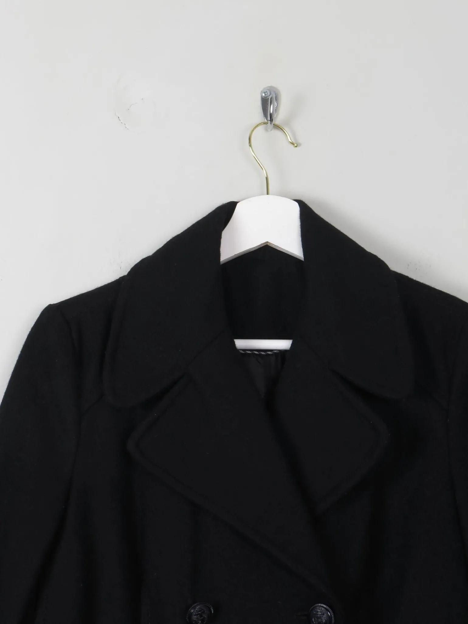 Women's Black Reefer Jacket S