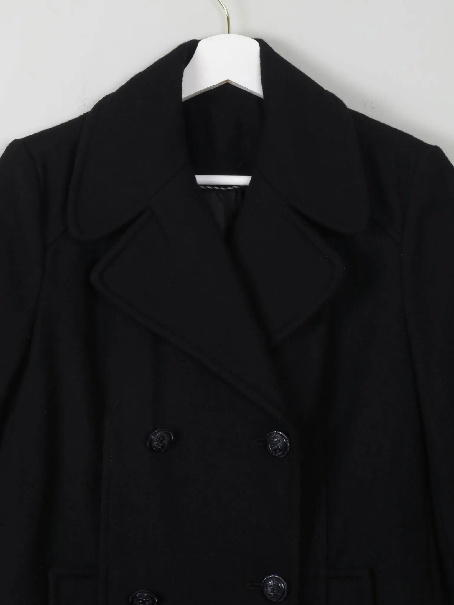Women's Black Reefer Jacket S