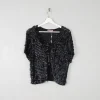 Women's Black Sequin & Crochet Bolero By Rodier Paris S/M Unworn