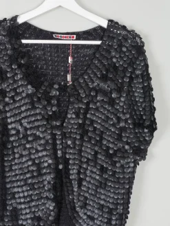 Women's Black Sequin & Crochet Bolero By Rodier Paris S/M Unworn