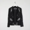 Women’s Black Sequin Vintage Evening Jacket S/M