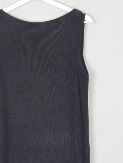 Women's Black Silk Boat Neck 90s Ellen Tracy Top S