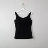 Women's Black Velvet Corset Style Top S