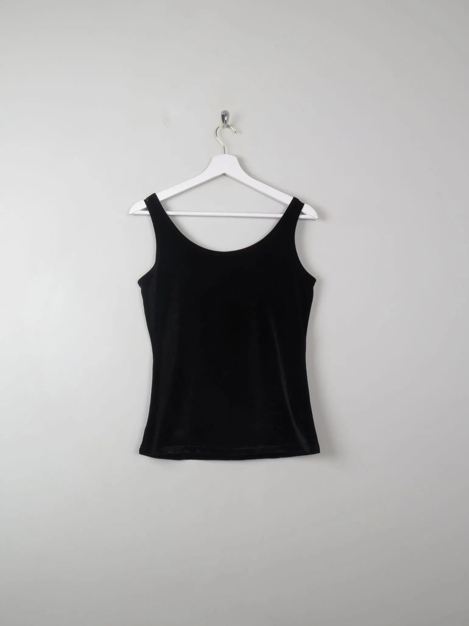 Women's Black Velvet Corset Style Top S