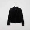 Women's Black Velvet Fitted Jacket XS/S
