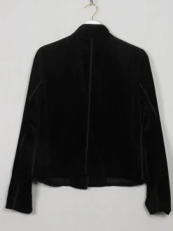 Women's Black Velvet Fitted Jacket XS/S