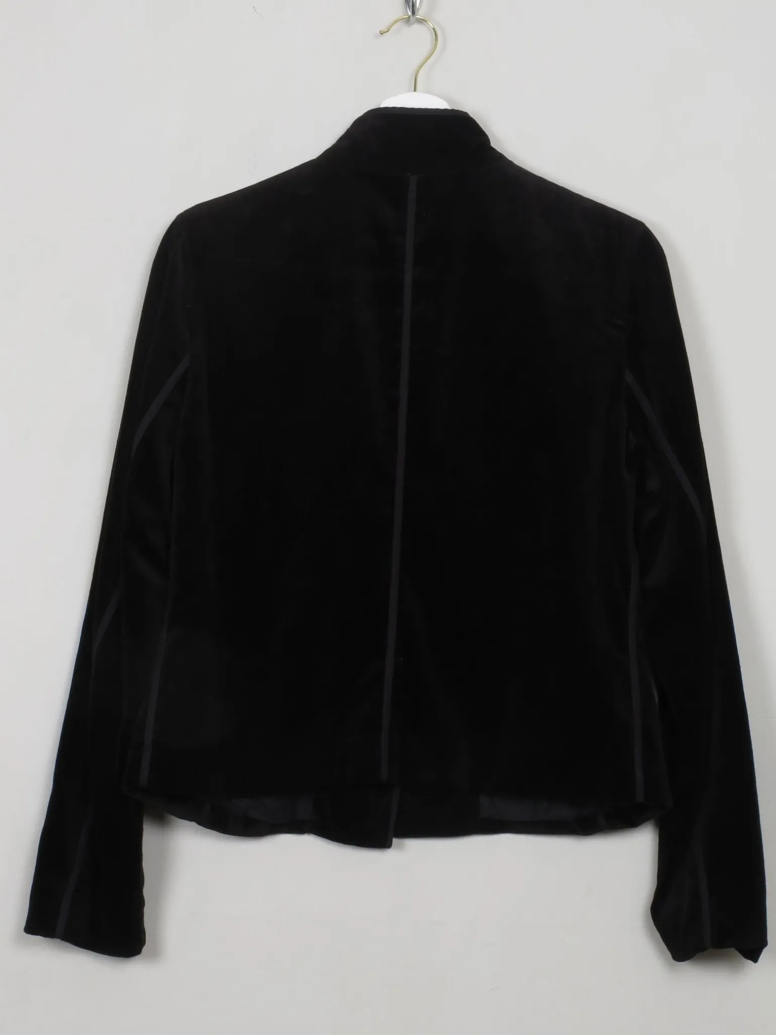 Women's Black Velvet Fitted Jacket XS/S