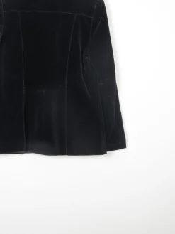 Women's Black Velvet 1970s Jacket 10/12