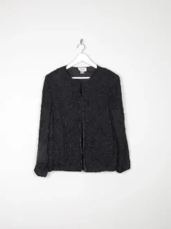 Women’s Black Vintage Beaded Jacket M