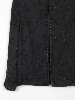 Women’s Black Vintage Beaded Jacket M