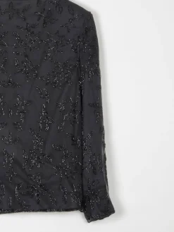 Women’s Black Vintage Beaded Jacket M