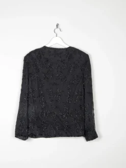 Women’s Black Vintage Beaded Jacket M