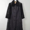 Women's Black Vintage Quilted Coat M