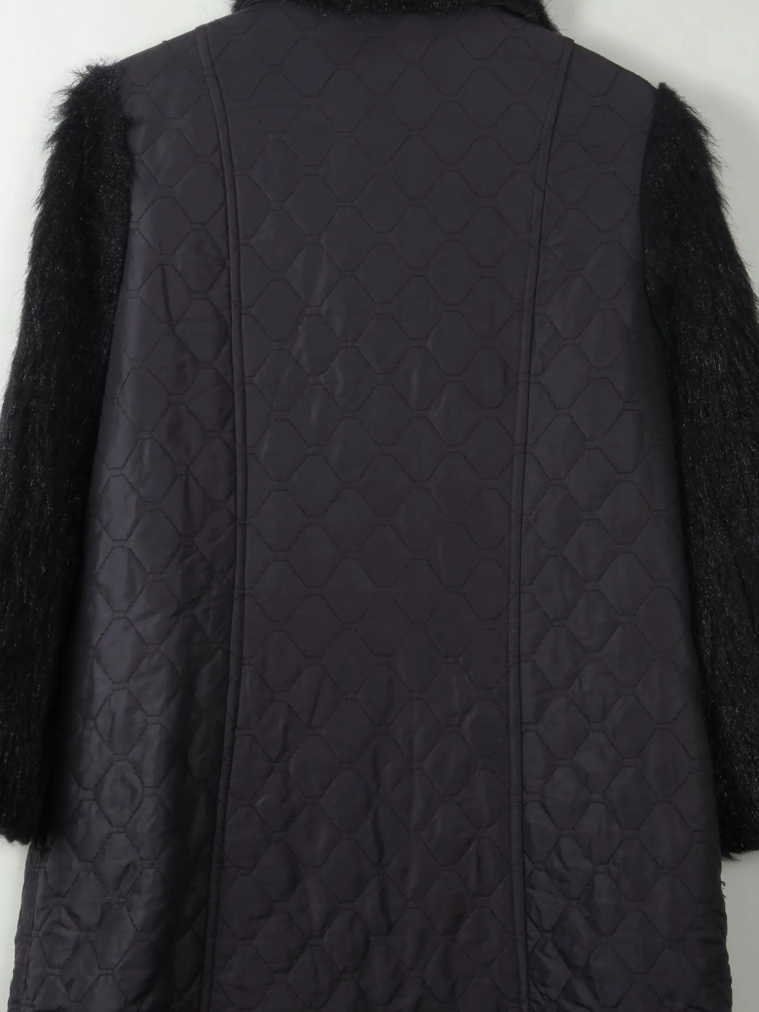Women's Black Vintage Quilted Coat M