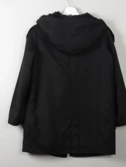Women's Black Vintage Trench Parka S/M Petit