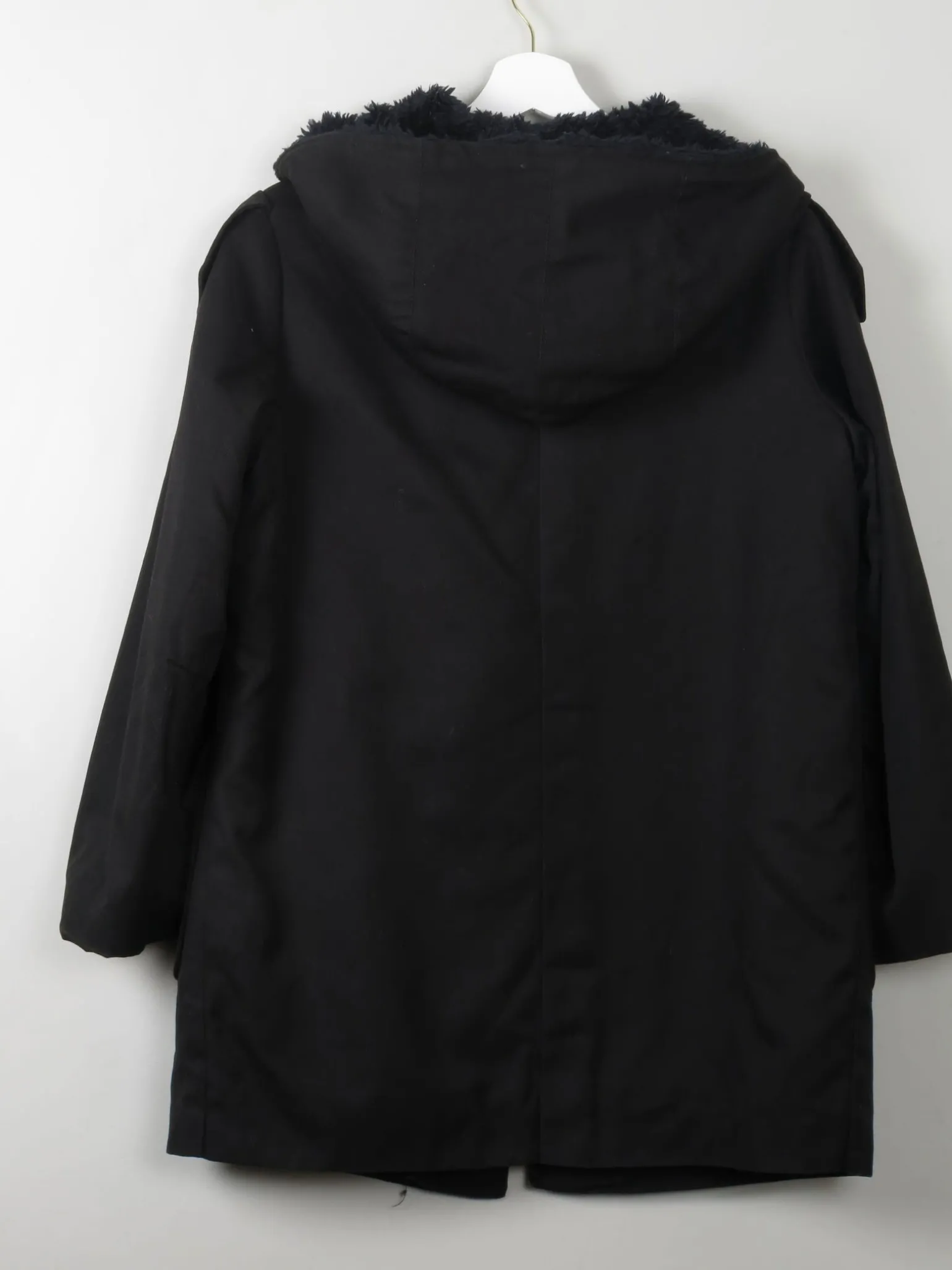 Women's Black Vintage Trench Parka S/M Petit
