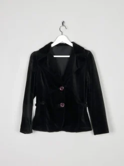 Women’s Black Vintage Velvet Jacket XS 6 Approx