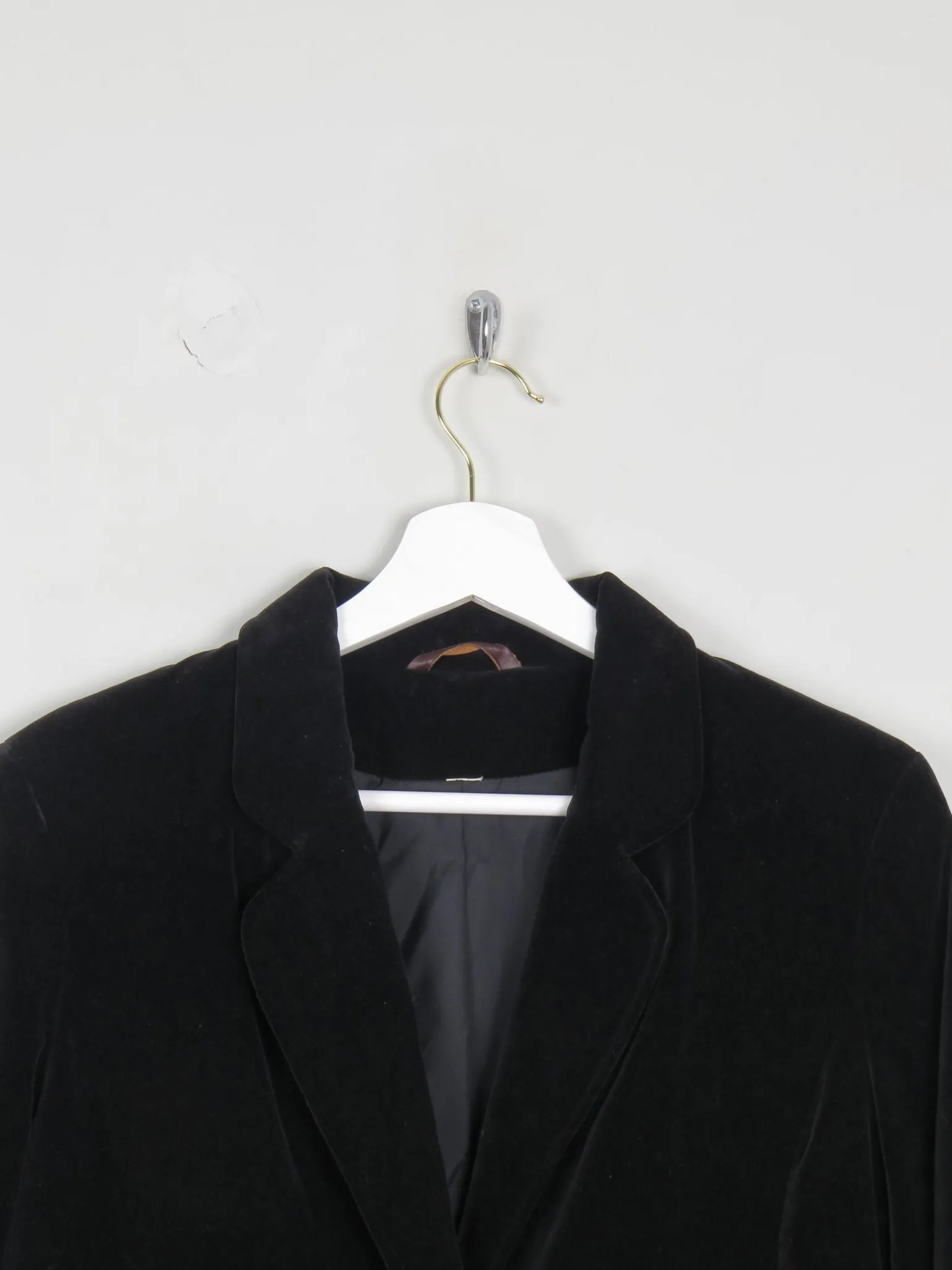 Women's Black Vintage Velvet Jacket S
