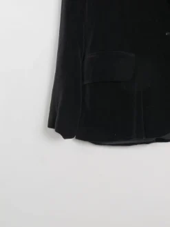 Women's Black Vintage Velvet Jacket S