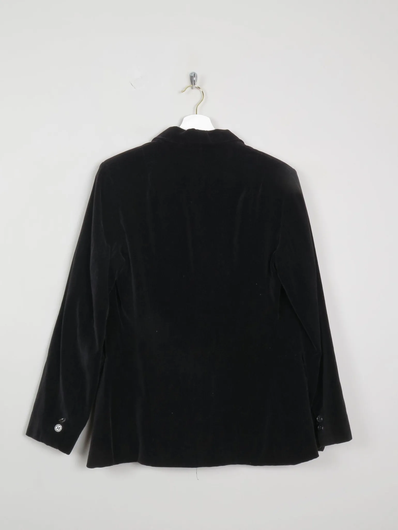 Women's Black Vintage Velvet Jacket S