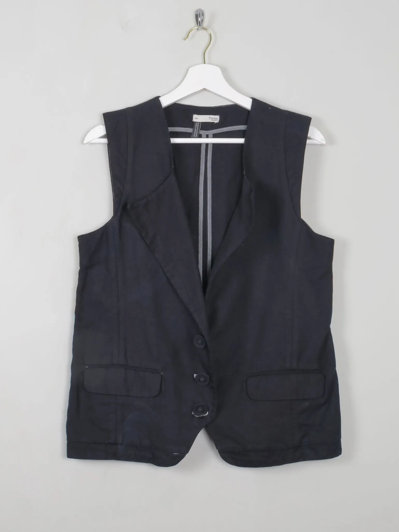 Women's Black Waistcoat Hoss 42 EU M/L