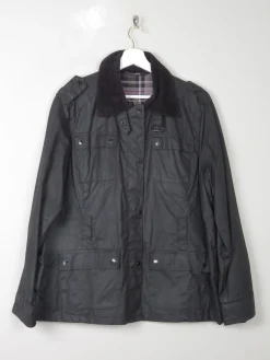 Women's Black Wax Jacket L