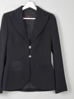 Women's Black Wax Jacket L