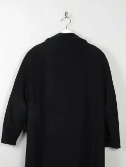 Women's Black Wool 1950s Cashmere & Wool Vintage Coat S/M