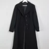 Women's Black Wool 1970s Coat 12/14