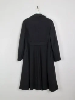 Women's Black Wool 1970s Coat 12/14