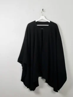 Women's Black Wool Vintage Cape