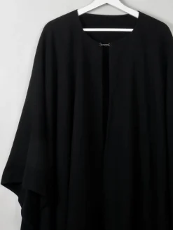 Women's Black Wool Vintage Cape
