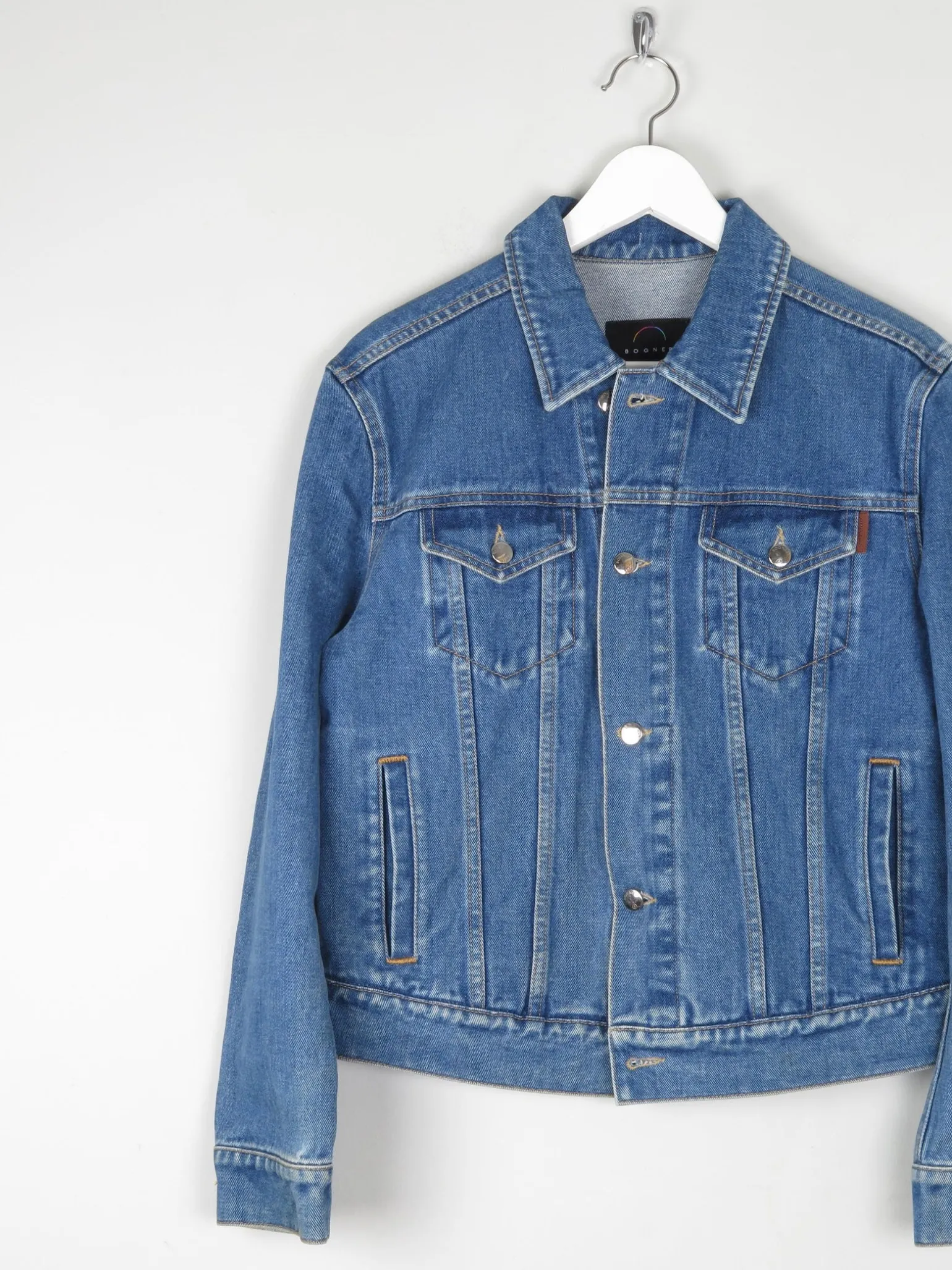 Women’s Blue Denim Cropped Fitted Jacket "Bogner"10/12