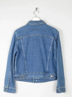 Women’s Blue Denim Cropped Fitted Jacket