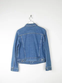 Women’s Blue Denim Cropped Fitted Jacket