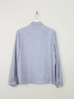 Women's Blue Polka Dot Vintage Blouse S