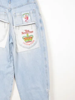 Women’s Blue 1980s High Waisted Vintage Customised Jeans 30W