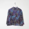 Women’s Blue Vintage Blouse With Prints L