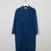 Women's Blue Vintage Cashmere & Wool Coat M/L