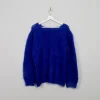 Women's Blue Vintage Mohair Jumper M/L