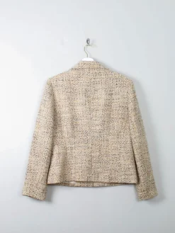 Women's Boucle Tweed Vintage Jacket Cream M