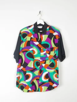 Women's Bright Graphic Printed Blouse L